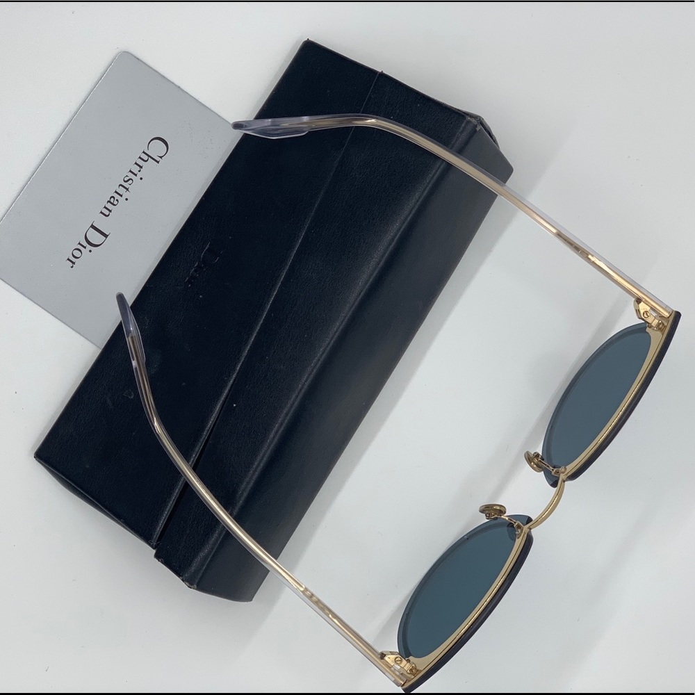 DIOR NIGHTFALL Rose Gold / Blue Lens Sunglasses